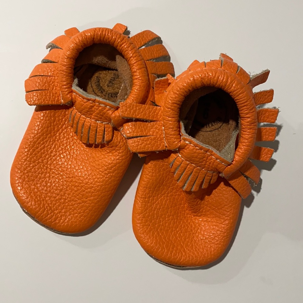 orange / rose gold moccs